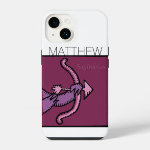 Coque Pour iPhone 14 Signe du zodiaque Sagittaire étui iPhone d'anniver
