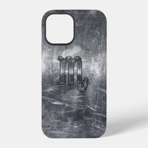 Coque iPhone 12 Signe du zodiaque Scorpion dans un style détresse