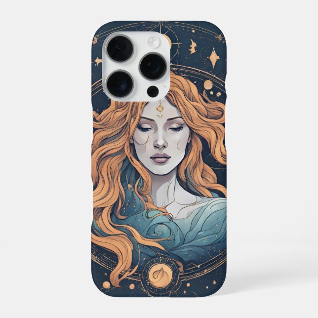 Coque iPhone Signe du zodiaque Verseau céleste (Verso)