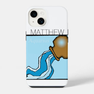 Coque Pour iPhone 14 Signe du zodiaque Verseau étui de téléphone person
