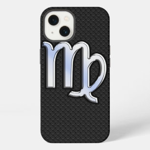Etui iPhone 13 Signe du zodiaque Vierge de style Chrome sur peau