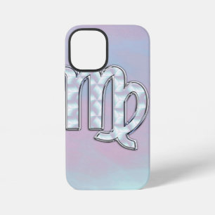 Coque iPhone 12 Mini Signe du zodiaque Vierge sur une impression nacrée