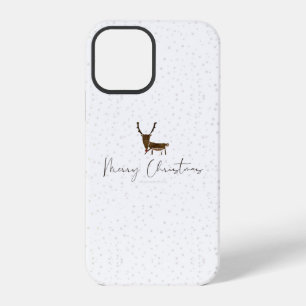 Coque iPhone 12 Pro Silhouette de renne en ligne artistique de Slipper