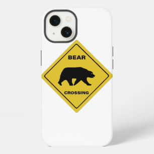 Etui iPhone 13 Silhouette d'ours de SlipperyJoe pour panneau de t