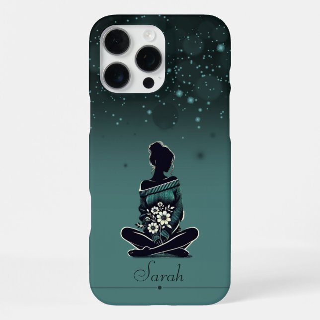 Coque iPhone Silhouette florale Dreamy (Verso)