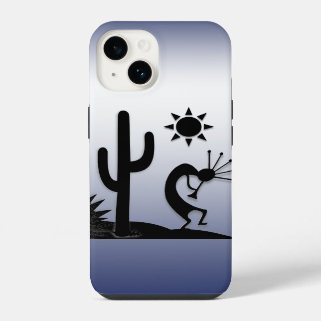 Coque iPhone Silhouette Kokopelli (Verso)