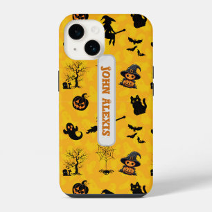 Coque Pour iPhone 14 Silhouette personnalisée Halloween mignonne