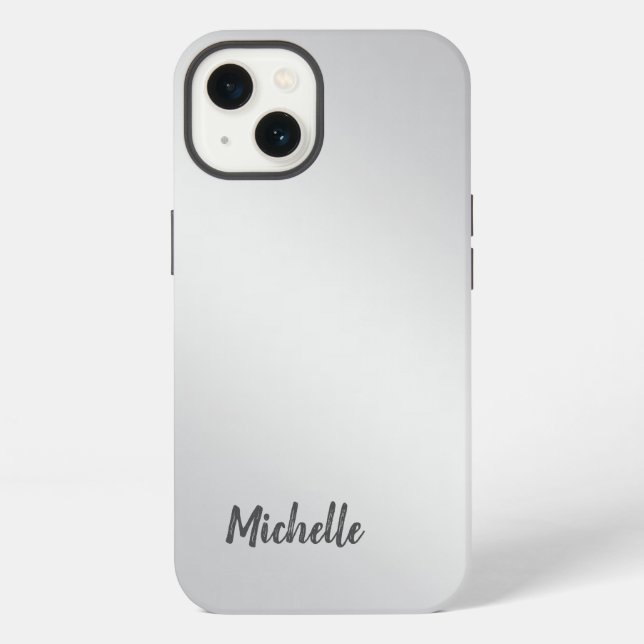 Coque iPhone Silver Grey Professional Unique Ajouter son propre (Verso)