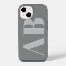 Silver Gris moderne initial minimaliste contempora