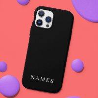 Simple Black Custom Ajouter Votre Nom Élégant