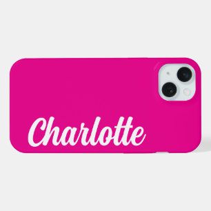 COQUE iPhone 15 PLUS SIMPLE ÉLÉGANT MODERNE NOM PERSONNALISÉ