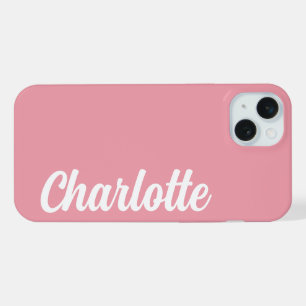 COQUE iPhone 15 PLUS SIMPLE ÉLÉGANT MODERNE NOM PERSONNALISÉ