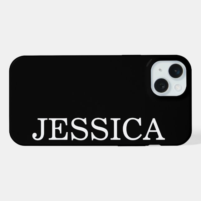 COQUE iPhone SIMPLE ÉLÉGANT NOM PERSONNALISÉ MODERNE MINIMALIST (Verso Horizontal)