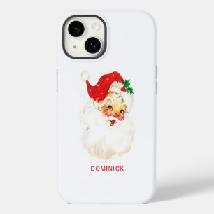 Coque Pour iPhone 14 Simple mignonne Noël Vintage du Père Noël