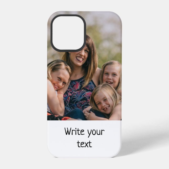 Coque iPhone simple minimal ajoutez votre texte photo Noël Ca (Verso)