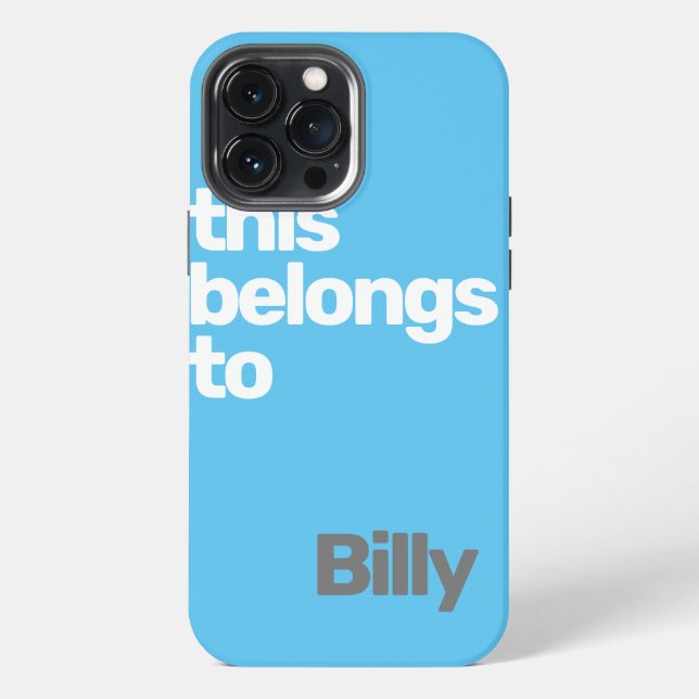 Coque iPhone simple minimal bleu moderne (Verso)