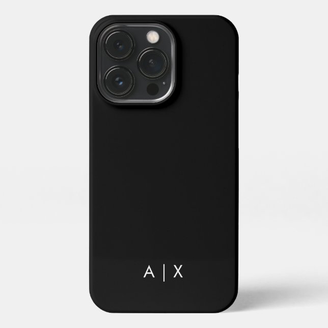 Coque iPhone Simple monogramme de nom de couple (Verso)