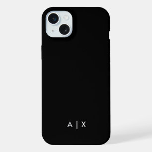 Coque iPhone 15 Plus Simple monogramme de nom de couple