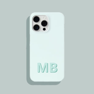 Coque iPhone 15 Pro Max Simple Monogramme Initial Moderne