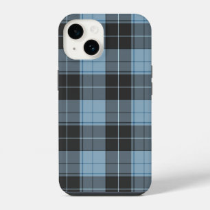 Coque Pour iPhone 14 Simple motif tartan en bleu clair
