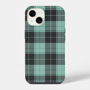 Coque Pour iPhone 14 Simple motif tartan en turquoise