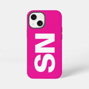 Etui iPhone 13 Mini Simple Style moderne Nom minimal rose