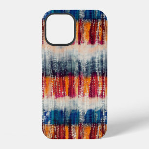 Coque iPhone 12 Simulation de tissu à motif tie dye grunge
