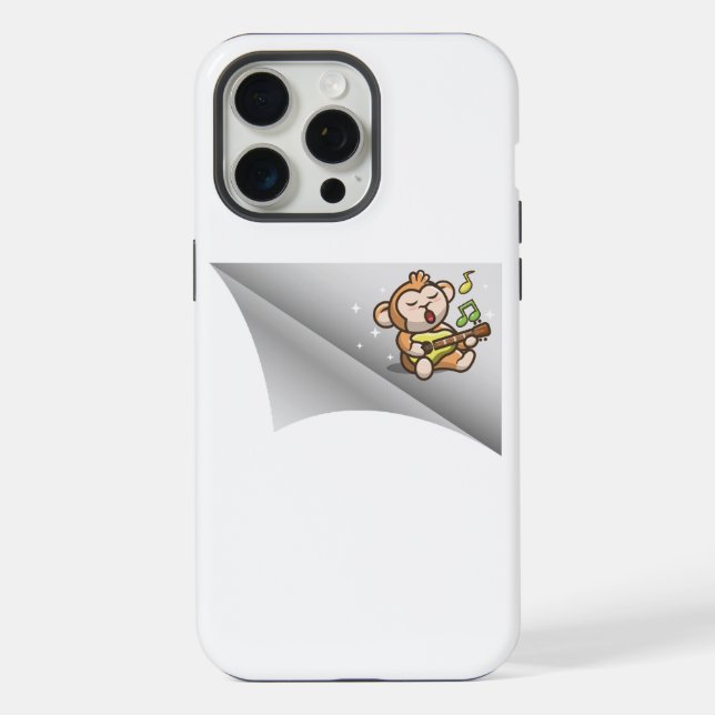 Coque iPhone singe chante sous la tache (Verso)