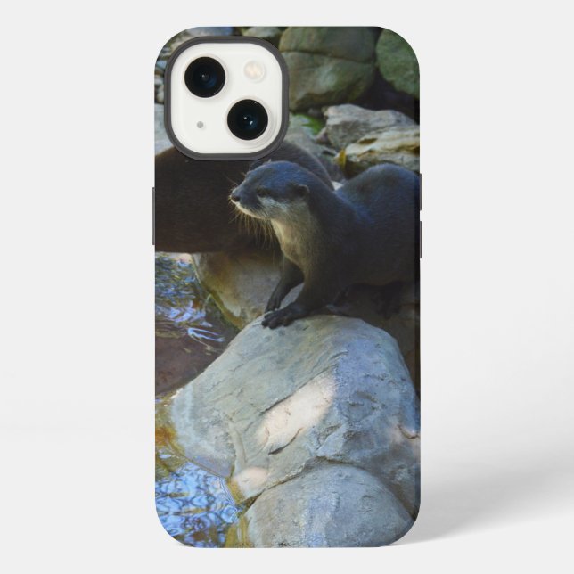 Coque iPhone **"Sips by the Stream : Otters Drinking from River (Verso)