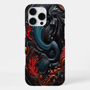 Coque iPhone 16 Pro Max Sirène parmi des coraux vibrants et des textures o