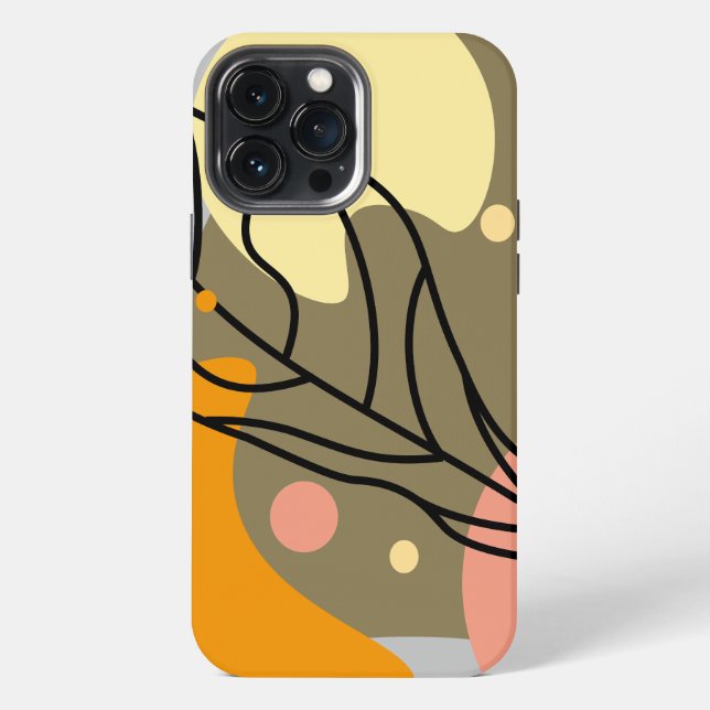 Coque iPhone Sites abstraits intéressants avec feuilles (Verso)