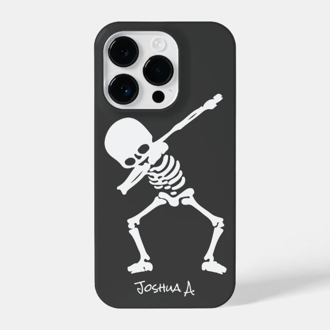 Coque iPhone Skeleton Dabbing Coque-Mate iPhone 14 Coque (Verso)