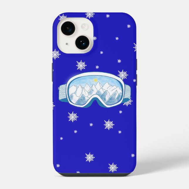 Coque iPhone Ski Goggers Snowflake Dance (Verso)