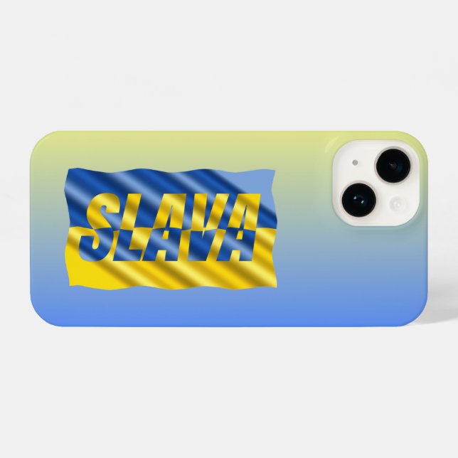 Coque iPhone Slava Ukraine paix cessez la guerre Slava Ukraine (Verso Horizontal)