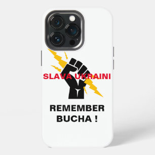 Etui iPhone 13 Pro SLAVA UKRAINI SOUVENEZ-VOUS BUCHA ÉTUI iPhone Case