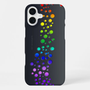Coque iPhone 16 Plus SlipperyJoe aime les bulles rouge orange jaune ver