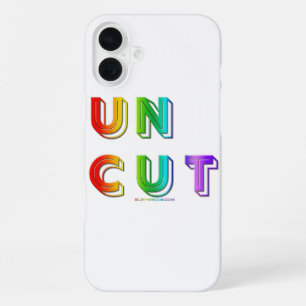 Coque iPhone 16 Plus SlipperyJoe non coupé vibrant vivant néon arc-en-c