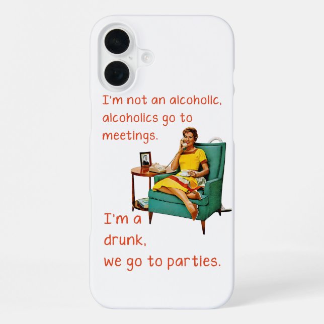 Coque iPhone SlipperyJoe socialisation boisson fête vintage fem (Verso)