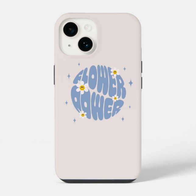 Coque iPhone Slogan Flower Power (Verso)