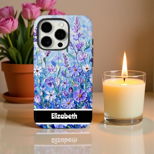 Coque iPhone Smartphone dynamique Impasto Art Abstrait (Créateur téléchargé)