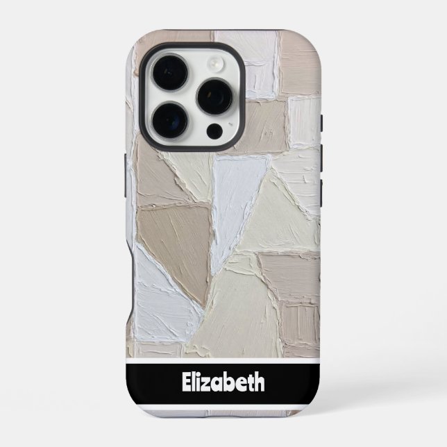 Coque iPhone Smartphone neutre Impasto texturé (Verso)