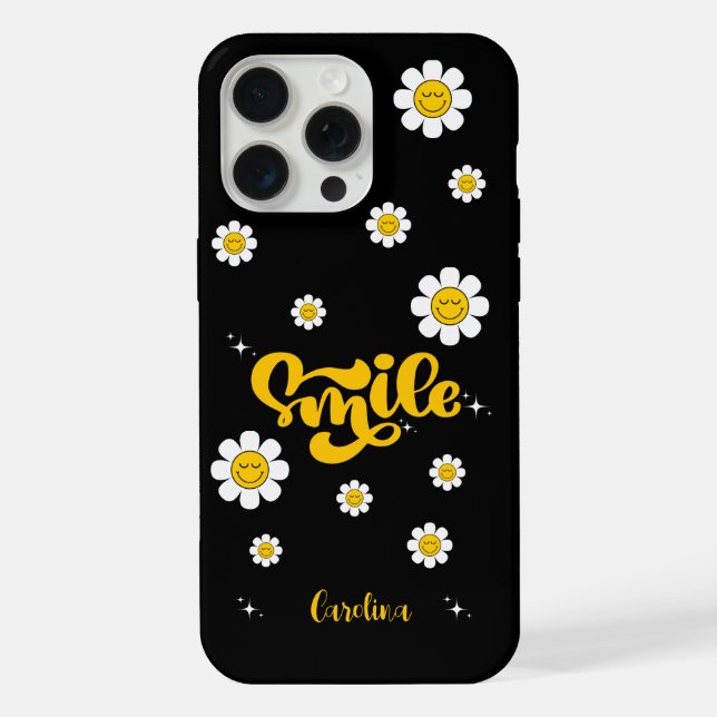 Coque iPhone Smile Daisy garden Personnalisable (Verso)