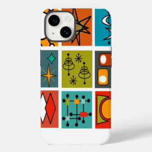 Coque Pour iPhone 14 Smorgasbord Moderne du Milieu du Siècle