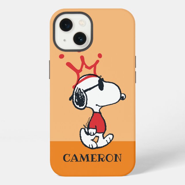 Coque iPhone Snoopy - Joe Cool Couronne (Verso)