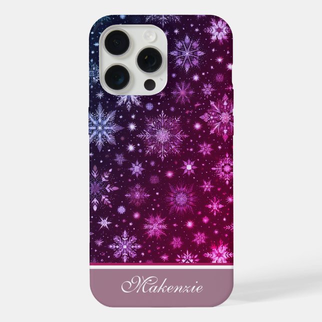 Coque iPhone Snowfall doré : l’élégance chatoyante de Noël (Verso)