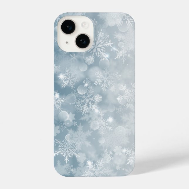 Coque iPhone Snowflakes hiver Froid Neige Icy (Verso)