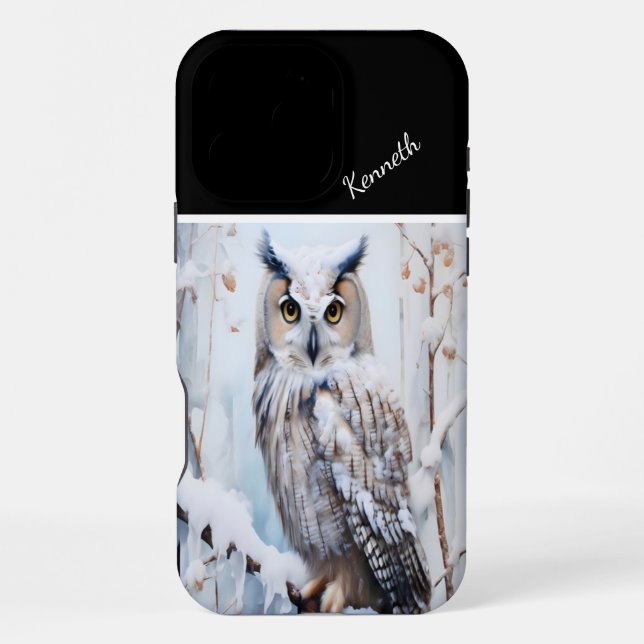 Coque iPhone Snowy Owl's Winter Perch (Verso)
