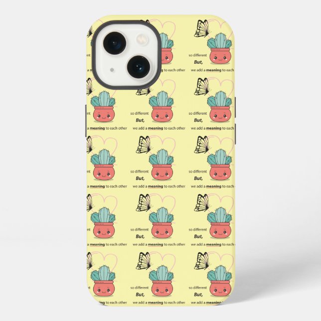 Coque iPhone So Different, Parfait Ensemble - mignon couple d'a (Verso)
