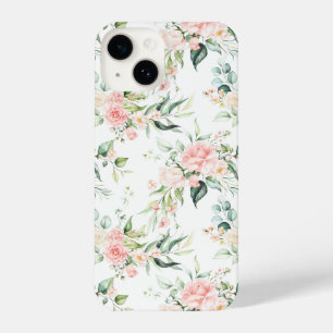 Coque Pour iPhone 14 Soft Pastel Rose Rose Flower Motif