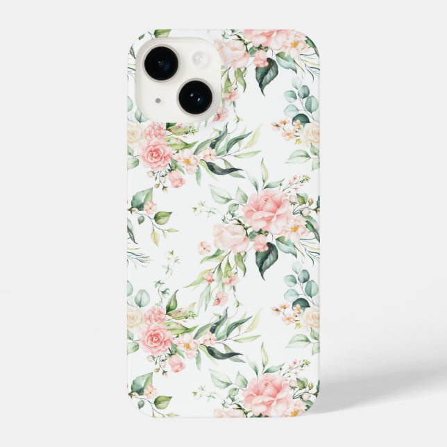 Coque iPhone Soft Pastel Rose Rose Flower Motif (Verso)